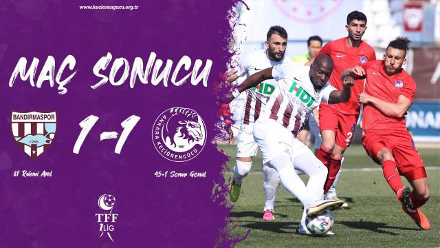 Keçiörengücü galibiyeti koruyamadı 1-1