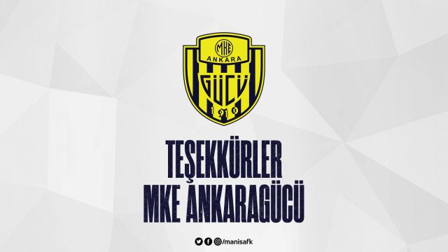 Manisa FK'dan Ankaragücü'ne teşekkür!