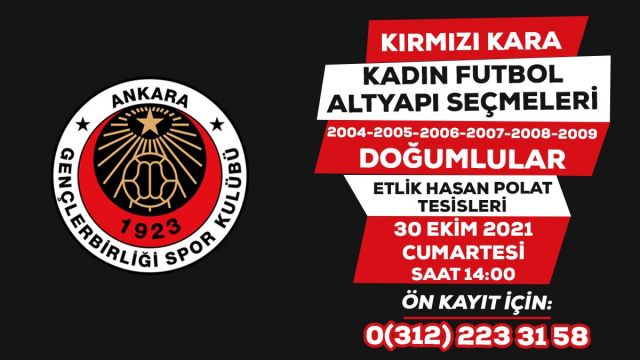 Gençlerbirliği Kadın Futbol Programı’nın çekirdeğini oluşturacak olan altyapı takımları için ilk adım atılıyor