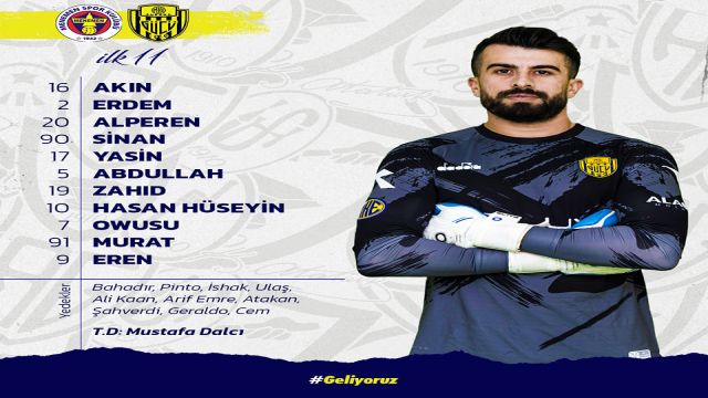 İşte Ankaragücü'nün Menemenspor kadrosu !