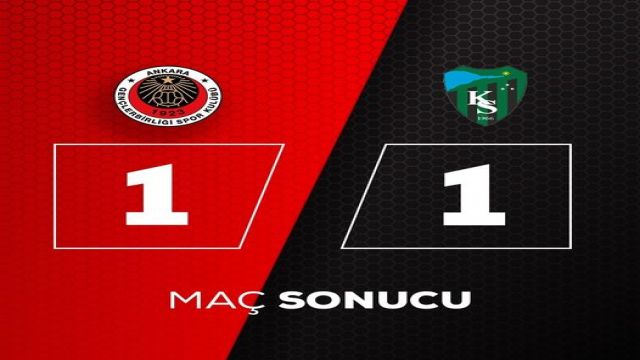 Gençlerbirliği avantajı kullanamadı 1-1