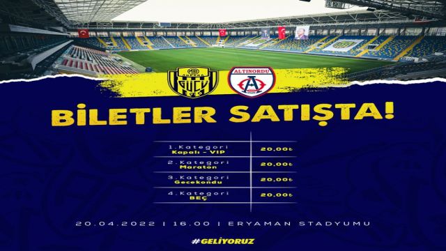 Ankaragücü'nin kritik maçının biletleri satışta