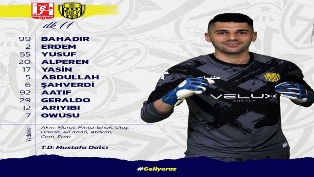 İşte Ankaragücü'nün Balıkesirspor maç kadrosu