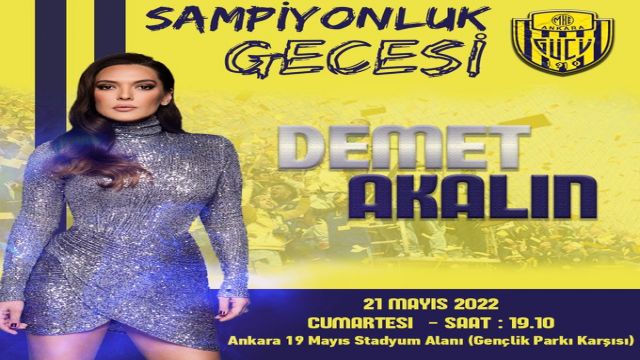 Demet Akalın şampiyonluk gecesini paylaştı