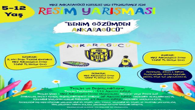 MKE Ankaragücü'nden bir yenilik daha. Resim yarışması...