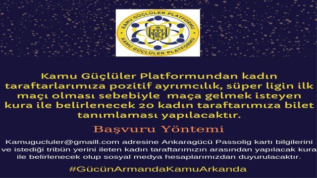 Kamu Güçlüler platformundan taraftar jesti