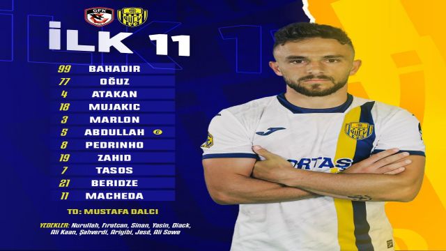 SON DAKİKA | Ankaragücü'nün Gaziantep FK kadrosu belli oldu