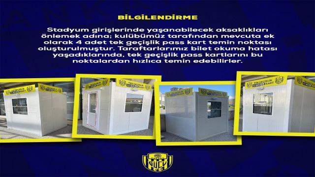 Ankaragücü'nde önlemler taraftara duyruldu