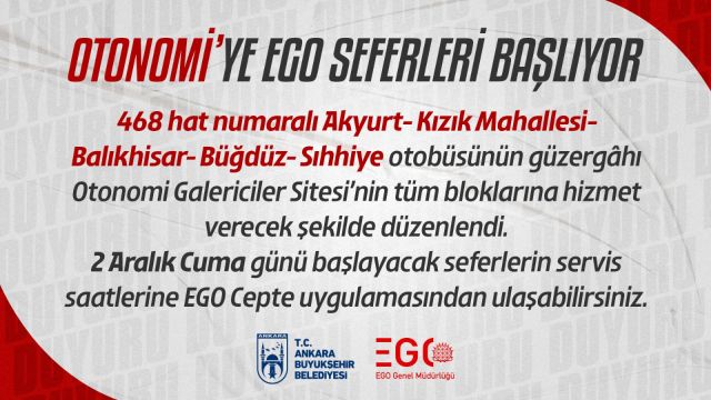 Başkent'ten haber | Akyurt Otonomi Galericiler sitesine EGO seferleri başlıyor