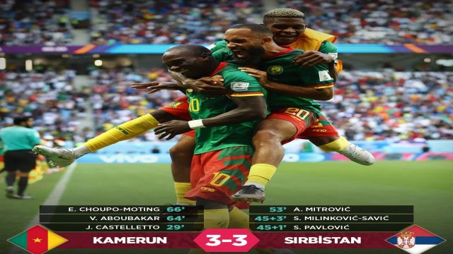 Kamerun 3- Sırbistan 3