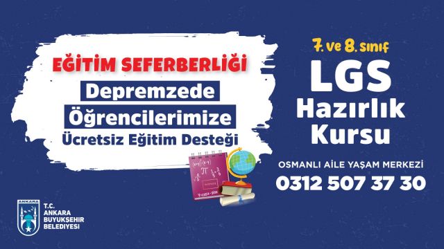 Başkent'ten haber | Ankara Büyükşehir'den depremzedelere eğitim desteği