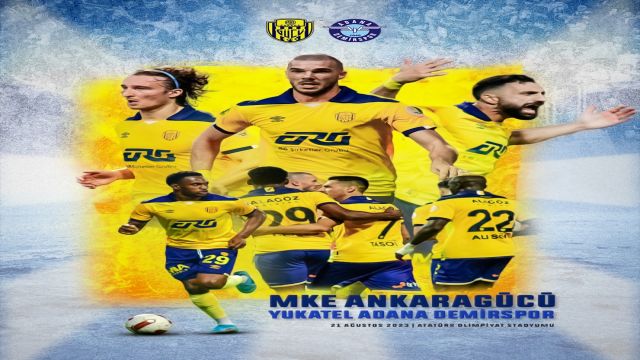 MKE Ankaragücü 1 - Adana Demirspor 1 İlk yarı sona erdi...
