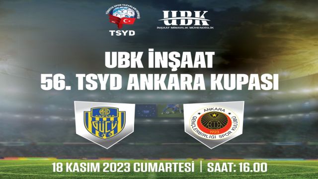 56.TSYD Ankara Şubesi Kupası, 18 Kasım'da oynanacak