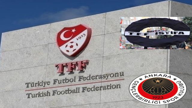 Gençlerbirliği taraftarlarından TFF'ye siyah çelenk!