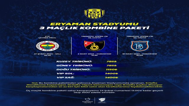 MKE Ankaragücü Kulübü'nden kombine satışı için açıklama
