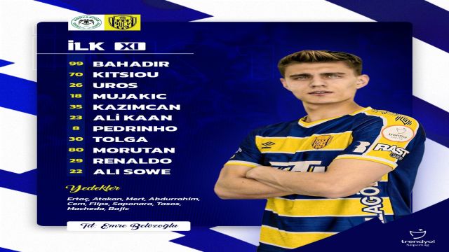 Konyaspor 1 - MKE Ankaragücü 0 İlk yarı sona erdi..