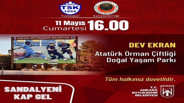 Tuzlaspor maçına dev ekran!