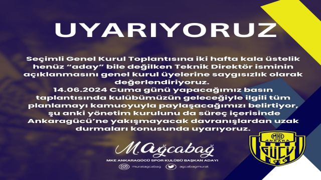 Başkan adayı Murat Ağcabağ'dan Kemal Özdeş tercihine tepki!