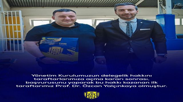 Yeni yönetimin ilk delegesi Prof. Dr. Özcan Yalçınkaya oldu