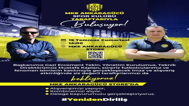 Ankaragücü cumartesi günü Ankaragücü Store'da buluşuyor!