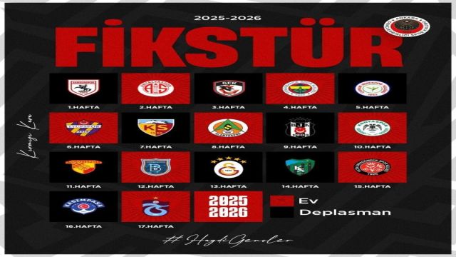 Gençlerbirliği'nn fikstürü belli oldu