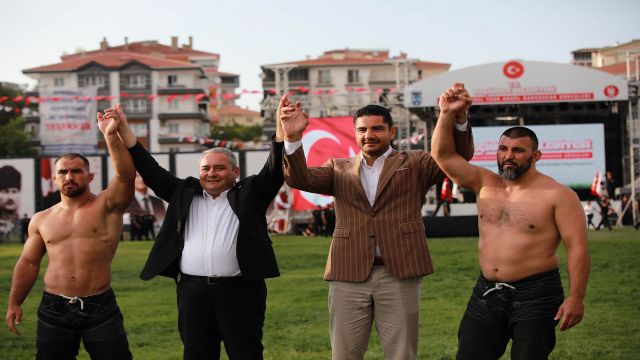 Keçiören'de Başpehlivan Feyzullah Aktürk