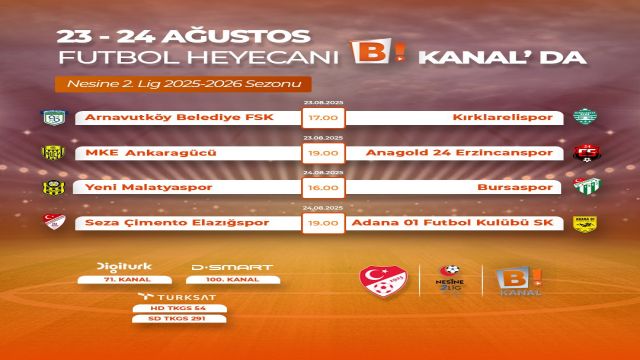 Maçlar artık Bi Kanal'da. Ankaragücü burada izlenecek!