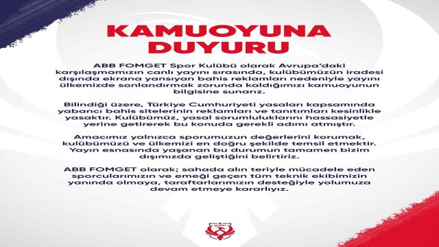 ABB Fomget'ten yayın açıklaması!