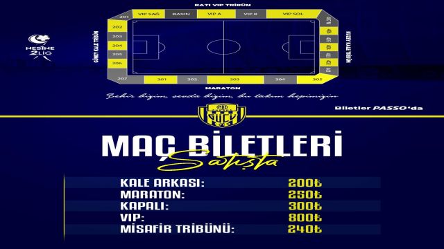 MKE Ankaragücü’- Seza Çimento Elazığspor maçının biletleri satışa çıktı