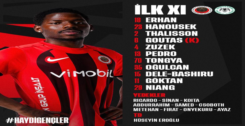 Gençlerbirliği 1 - Konyaspor 1 İlk yarı sonucu
