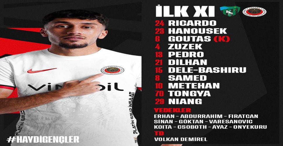 Gençlerbirliği'nin Kocaelispor kadrosu: