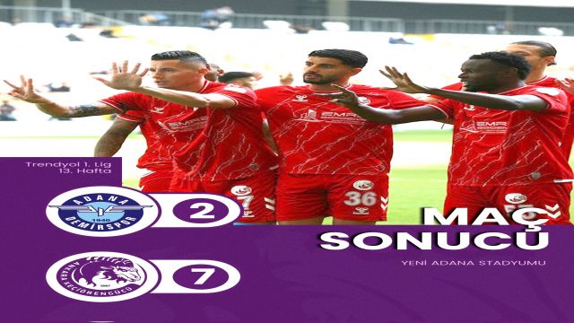 Keçiörengücü'nden Adana Demirspor'a 7 gol