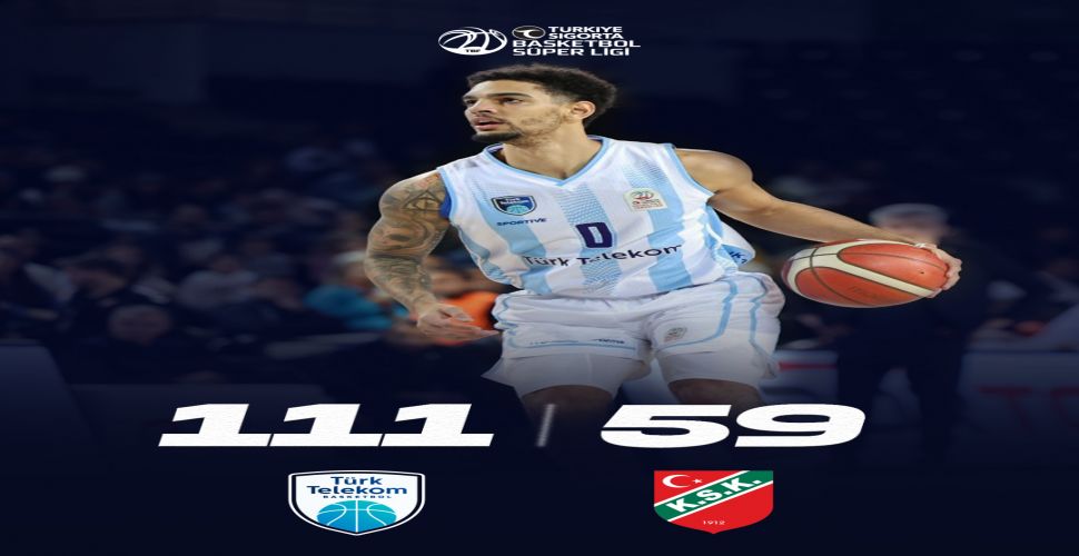 Türk Telekom'dan Karşıyaka'ya fark 111-59