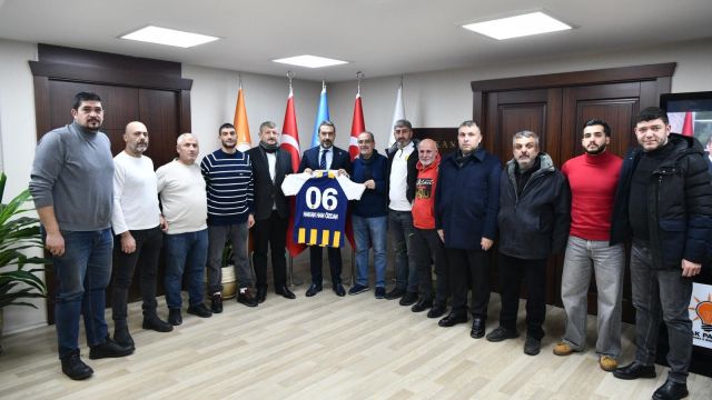 Ankaragücü taraftar liderlerinden Hakan Han Özcan'a ziyaret