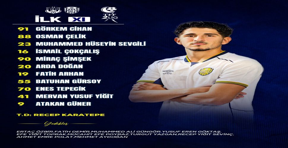 Ankaragücü'nün 24 Erzincanspor maçındaki kadrosu..