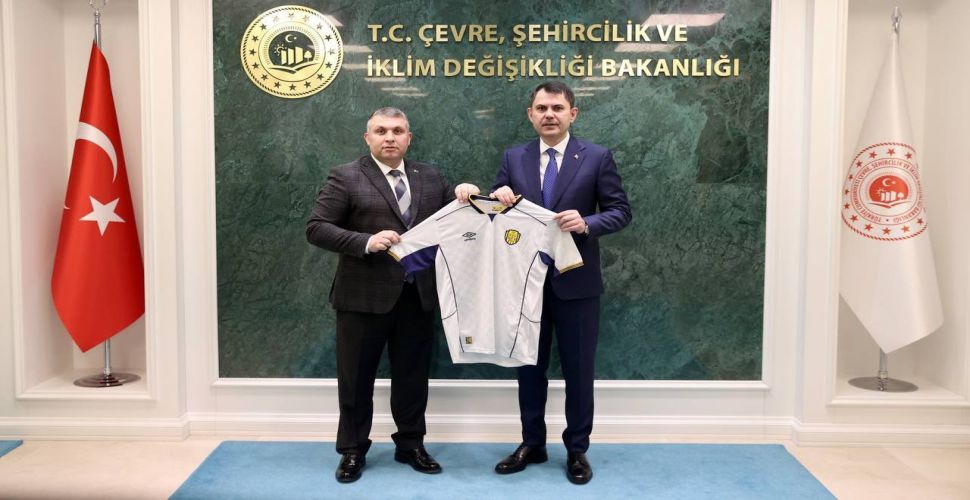 Ankaragücü Başkanı İlhami Alparslan, Çevre, Şehircilik ve İklim Değişikliği Bakanı Murat Kurum’u ziyaret etti
