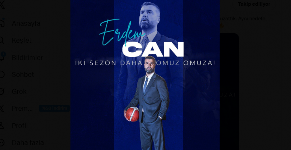 Türk Telekom, başantrenör Erdem Can'ın sözleşmesini uzattı!