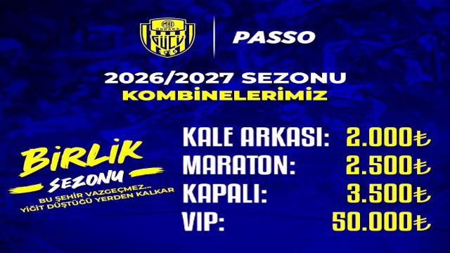 Ankaragücü'nde "Birlik sezonu" kombine satışları başladı