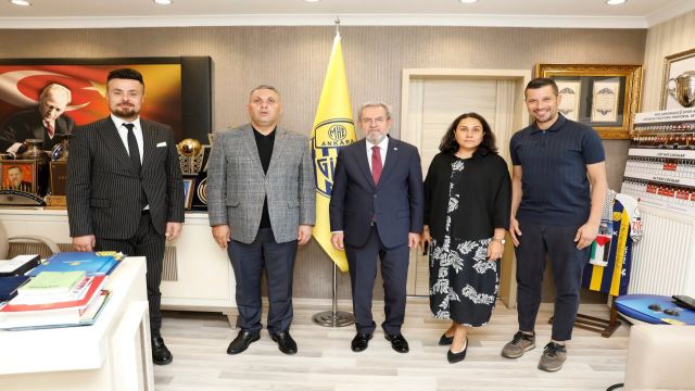Ankara Üniversitesi rektörü Necdet Ünüvar'dan MKE Ankaragücü’ne ziyaret
