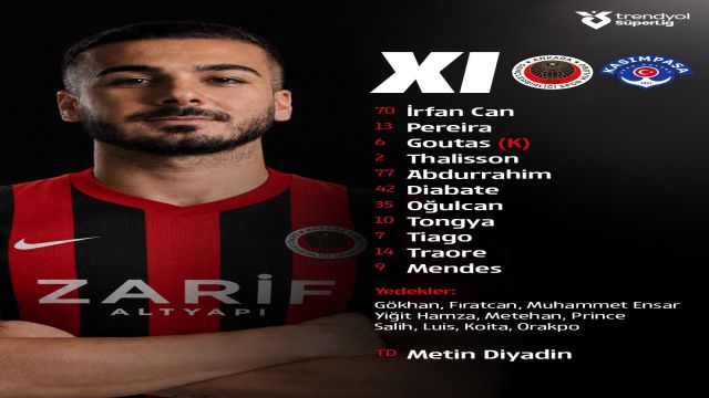Gençlerbirliği'nin Kasımpaşa karşısında ilk 11’i...