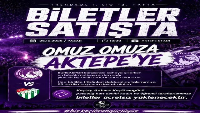 Keçiörengücü yönetimi, kadın ve öğrenci taraftarlara biletler ücretsiz yükleyacak