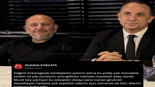 Abdullah Karaata, Ankaragücü taraftarından özür diledi