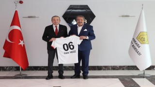 Gençlerbirliği'nden Ankara Ticaret Borsası Başkanı Faik Yavuz’u ziyaret etti
