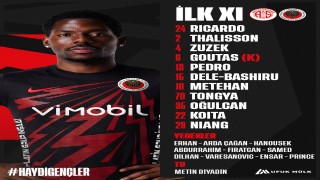 Gençlerbirliği'nin Antalyaspor kadrosu...