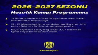 Ankaragücü kamp programı belli oldu
