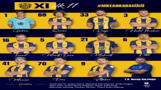 Ankaragücü'nün 12 Bingölspor maçındaki kadrosu...